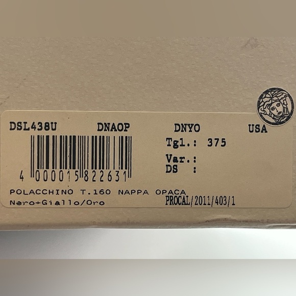 VERSACE Triple Platform Ankle Boots Black Leather Medusa Button 37.5EU 7.5US - Picture 16 of 16